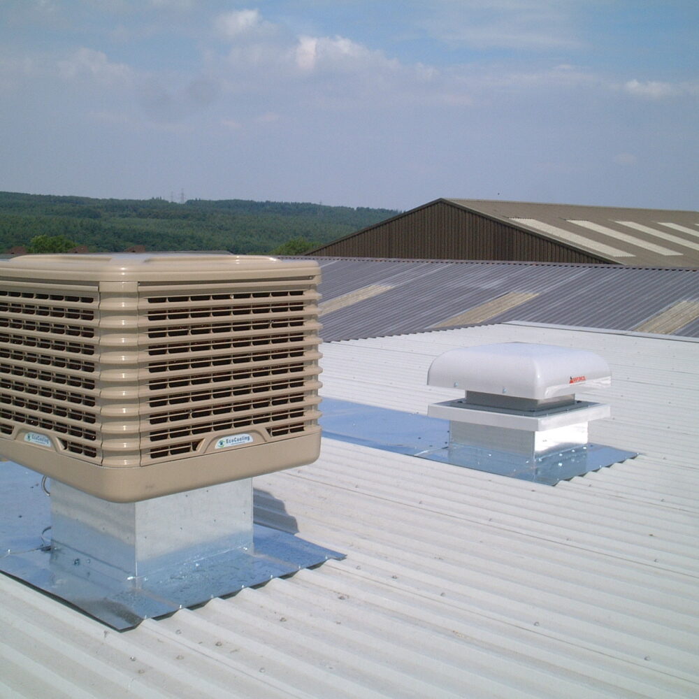Evaporative cooling system at Dane engineering