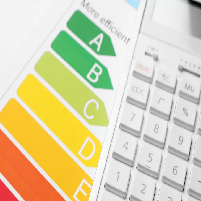 An energy efficiency chart.
