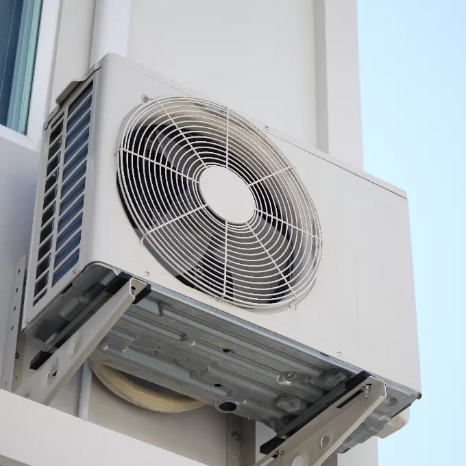 air conditioning unit on the side of a building