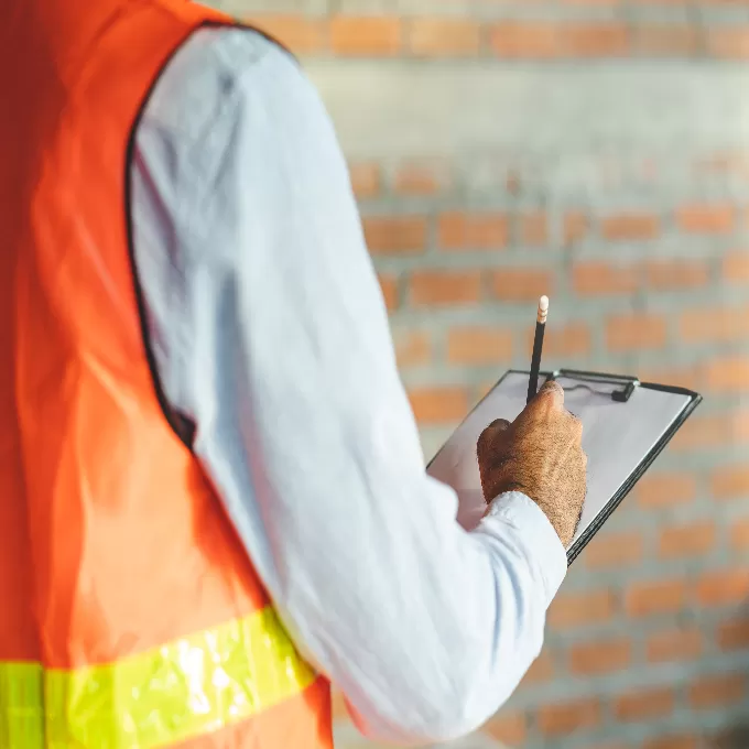 air conditioning regulations assessor carrying out inspection