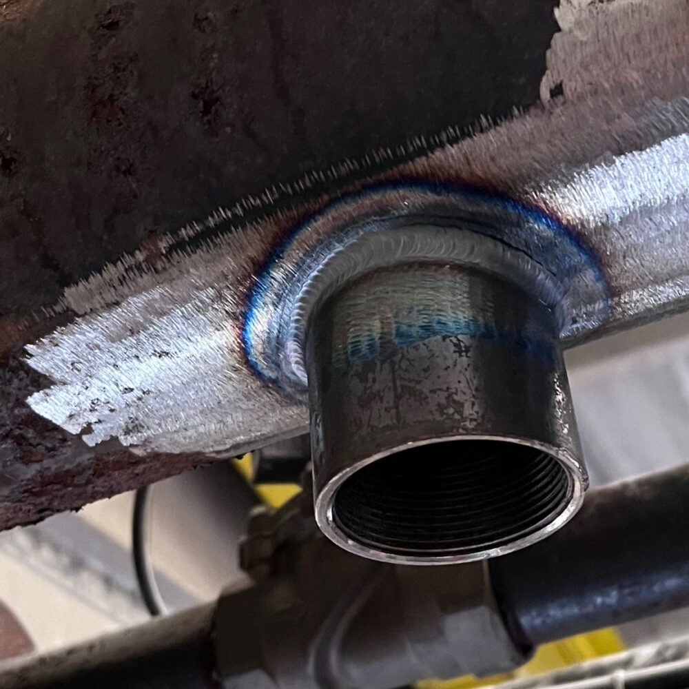 Welded Purge Point